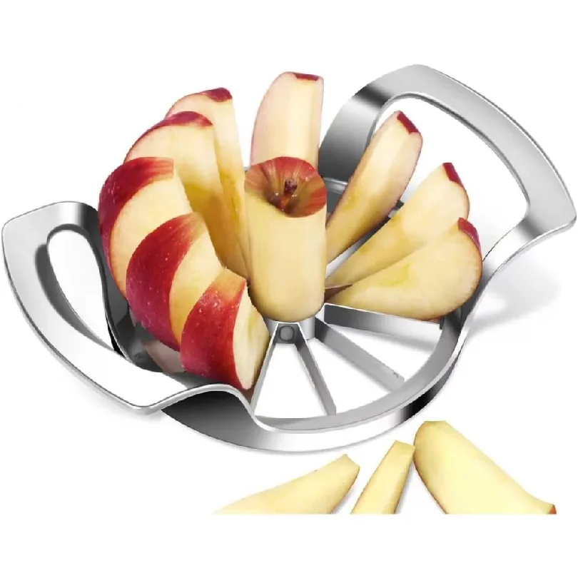 

12-Blade Extra Large Apple Cutter Slicer,Stainless Steel Ultra-Sharp Fruit Corer Slicer Tools Kitchen Accessories
