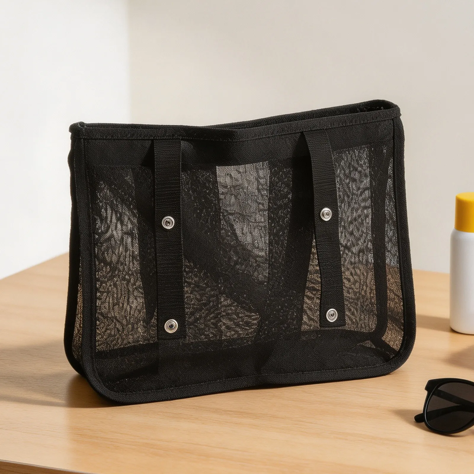 Mesh Insert Divider Pouch Beach Bag Organizer Insert Divider for Tote Bag Accessories Dry Wet Separation Mesh Shower Caddy