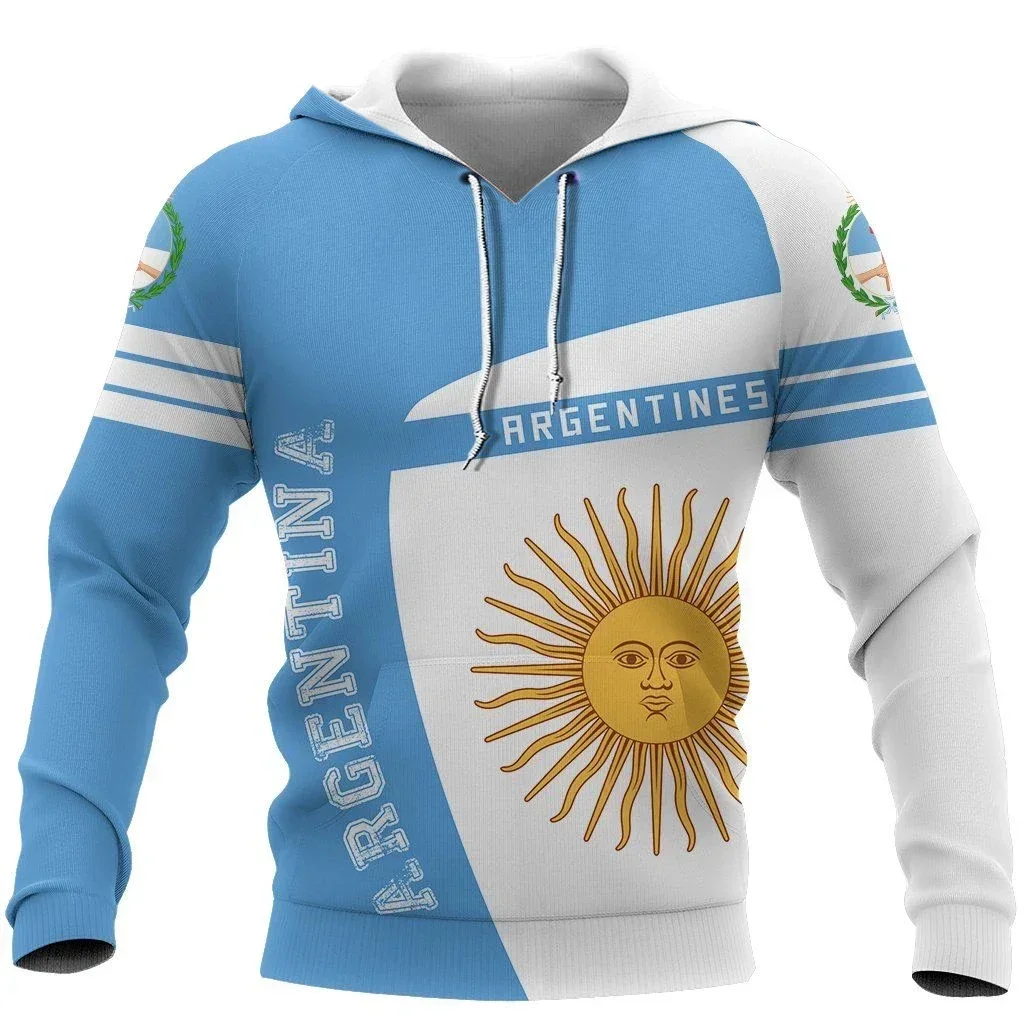 

Men Hoodie Argentina Hoodie Sport Country Flag 3D Printed Women Hooded Sweatshirt Casual Long Sleeve Streetwear Pullover