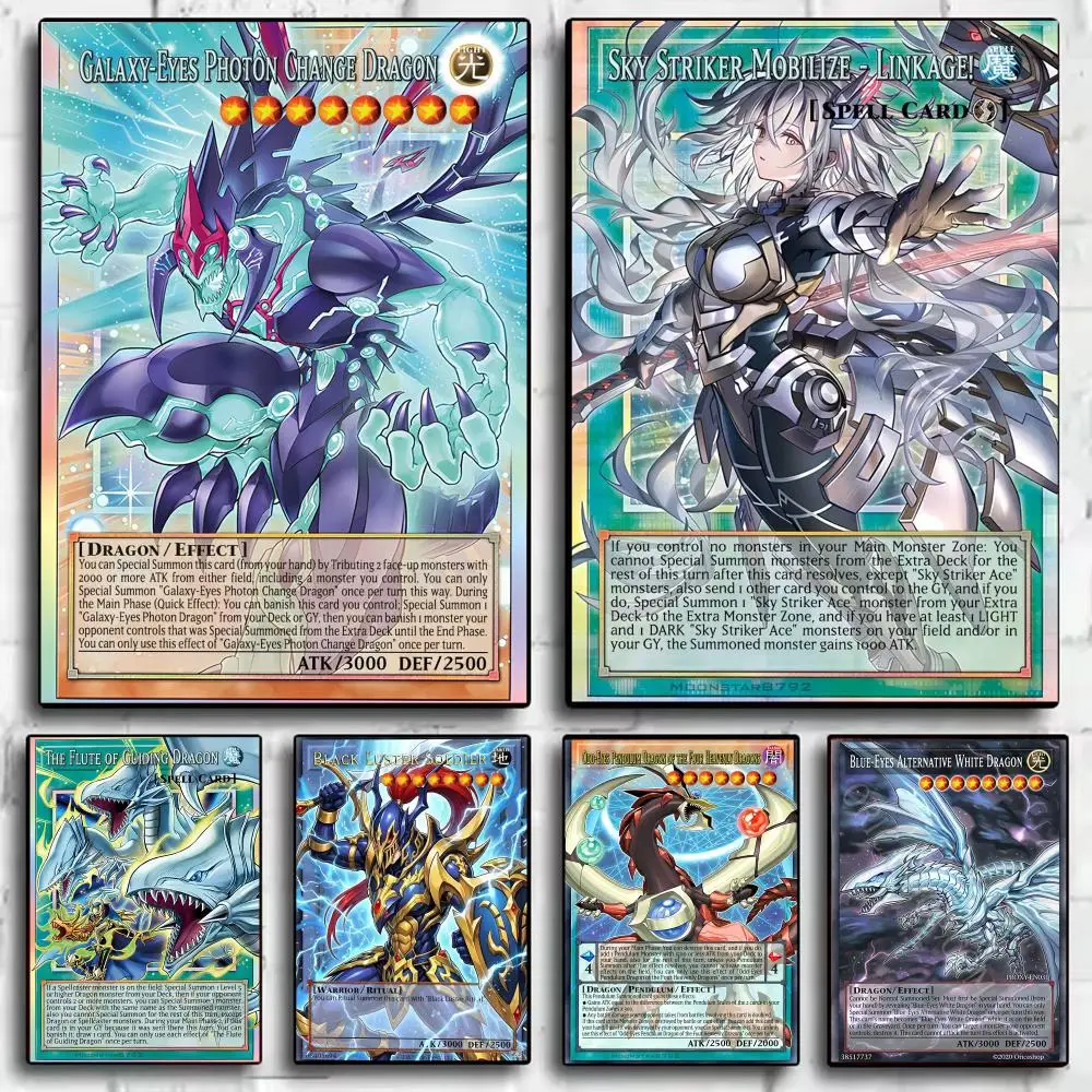 Anime Y-Yu-Gi-Oh Cards Poster Modern Aesthetic Wall Art Print Room Decoration Items for Bedroom Home Decor Gift
