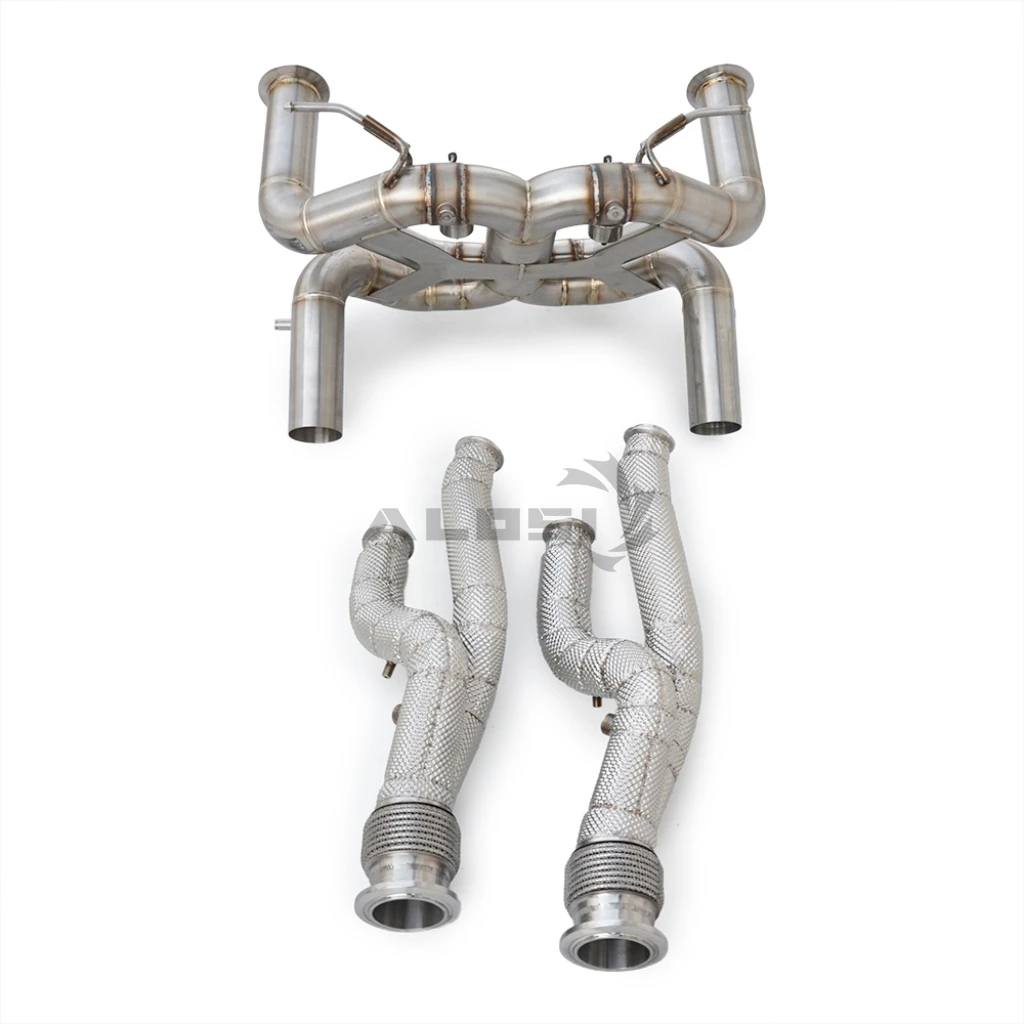 

For Lamborghini Aventador SVJ LP770-4 2018-2022 6.5 Stainless steel valve exhaust and power pipes performance cat back exhaust