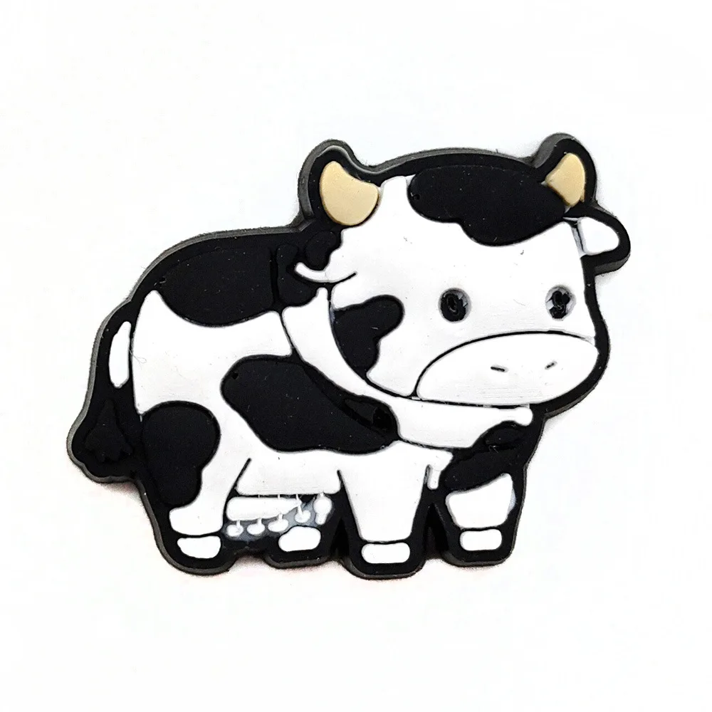 Hot 1pcs Cute Animal Dinosaur Shoe Charms Cartoon Panda Color DIY Sandals Buckle Accessories Decorate Kids Boys Girls Party Gift image 5