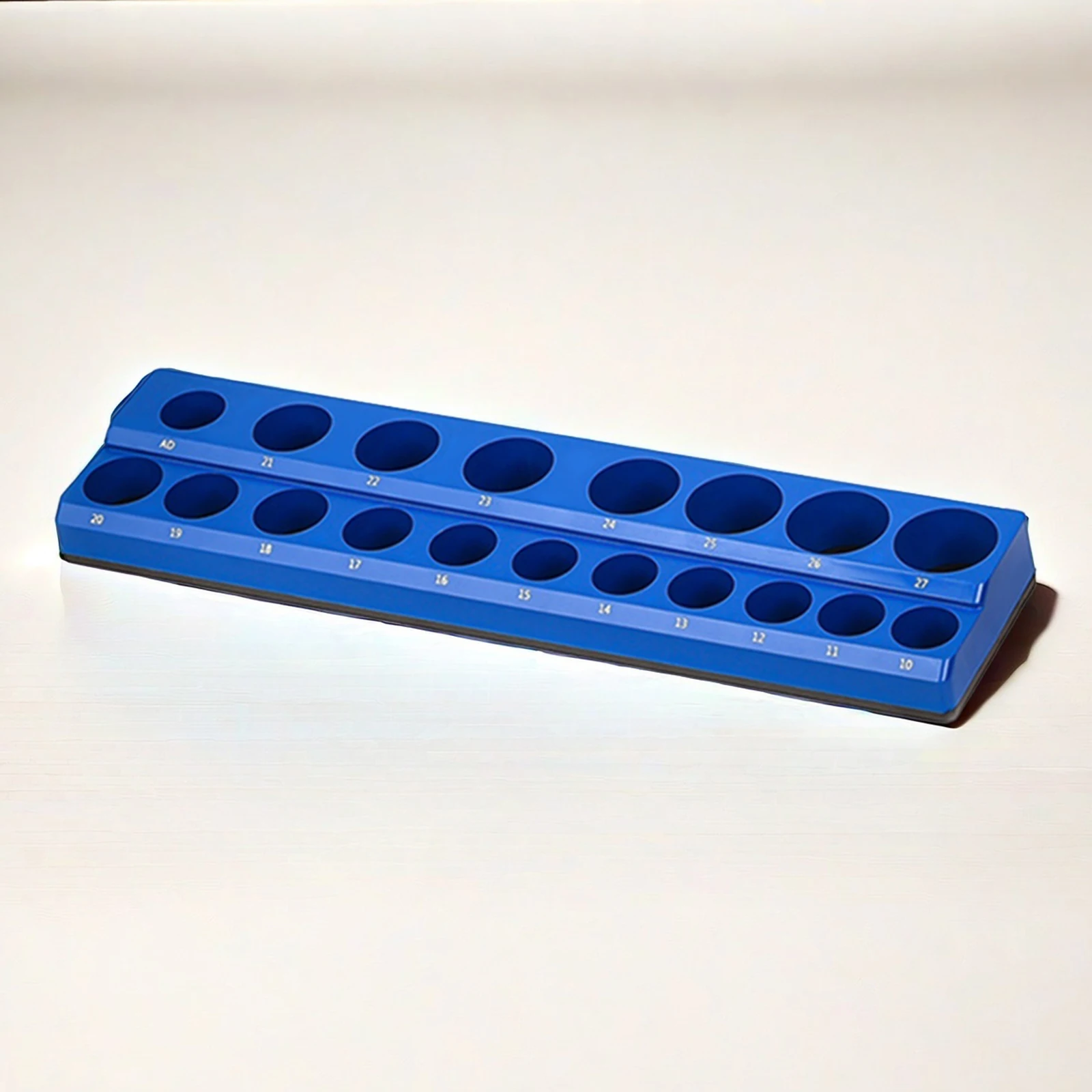 Magnetic Drill Bit Holder Organizer Includes 1/4 3/8 and 1/2 Drive Socket Holders for Shallow or Deep Metric Sockets