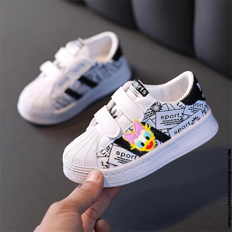 Disney Mickey Mouse Kids Cartoon Sneakers Boys Girls White Trainers Children Casual School Shoes Kids Shoes For Girls