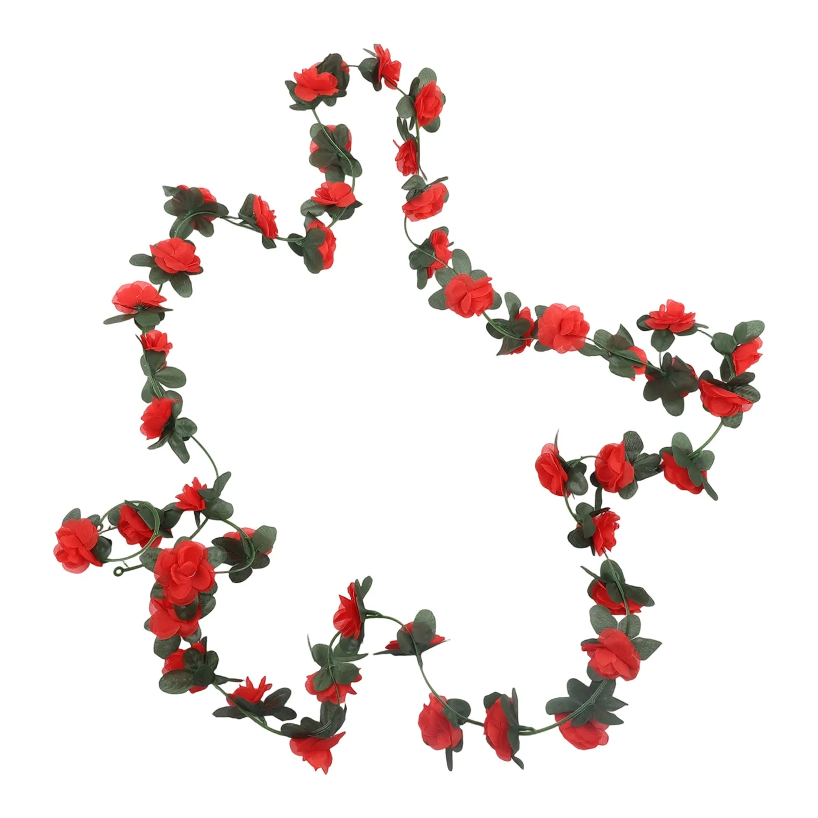 

Artificial Flowers Vine with 45 Rose Pieces 2 5 Meter Long Silk and Plastic Garland for Wedding Decoration and Wall Hanging