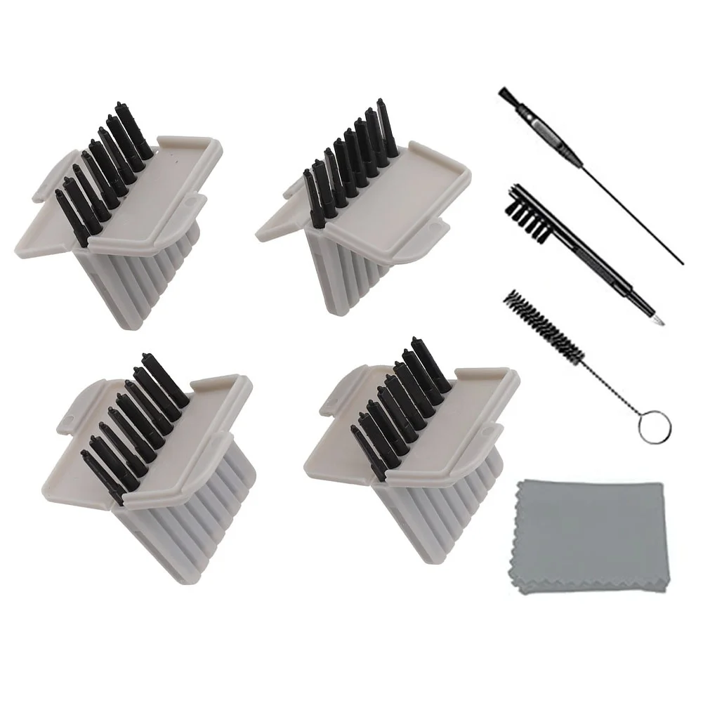 Phonak Hearing Aid Ear Wax Guard Set - Plastic Nylon - Includes 3 Cleaning Brushes And Microfiber Cloth Ear Wax Guard