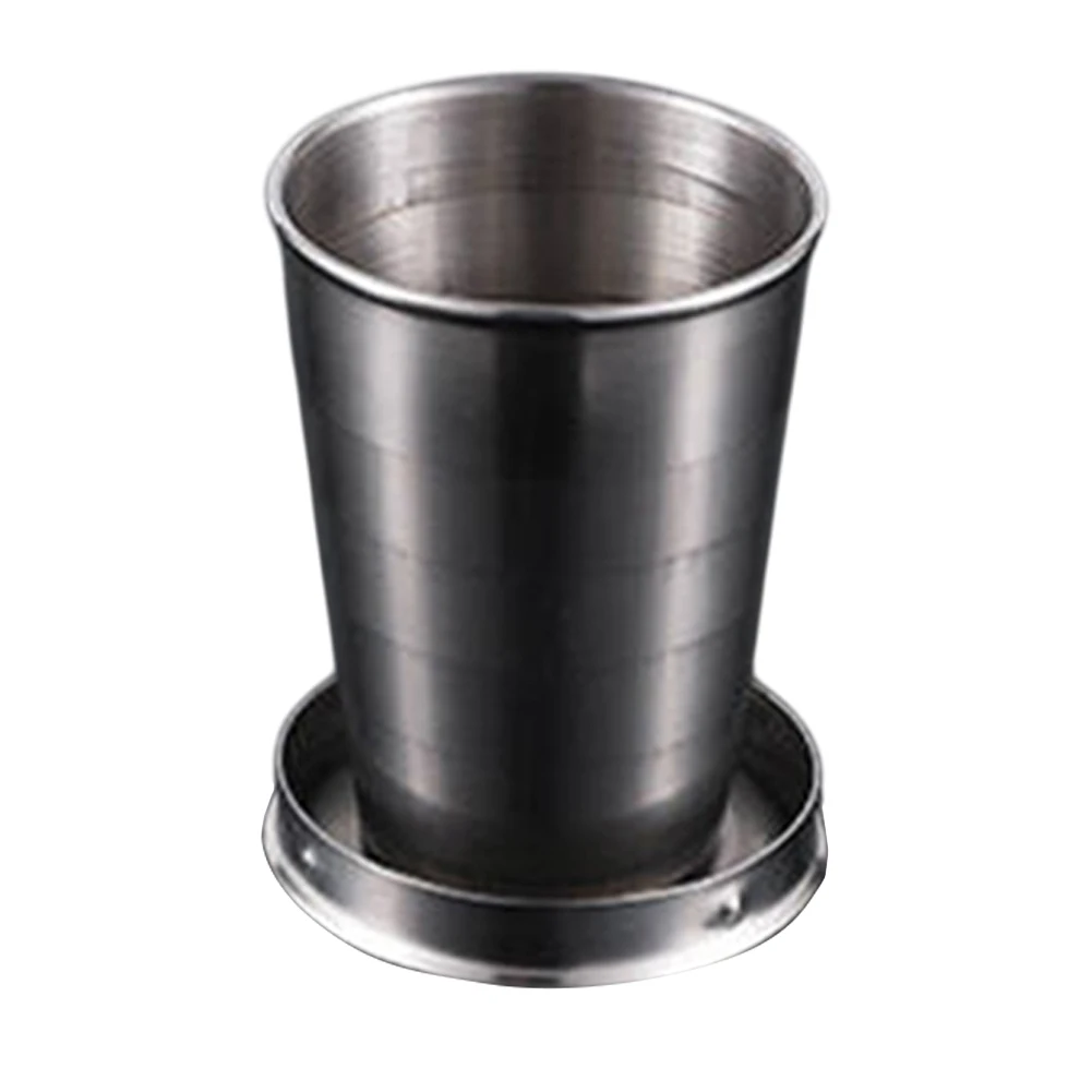 250ML Retractable Drinkware Rust Resistant Material Versatile Drinking Solution Hygienic Camping Accessory Innovative Design