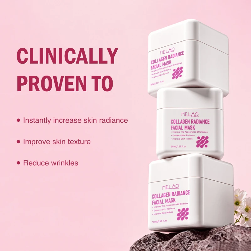 Collagen Radiance Peel-off Facial Mask 50g Firm And Smooth Fine Lines Moisturizing Plumping Skin Sleeping Face Mask
