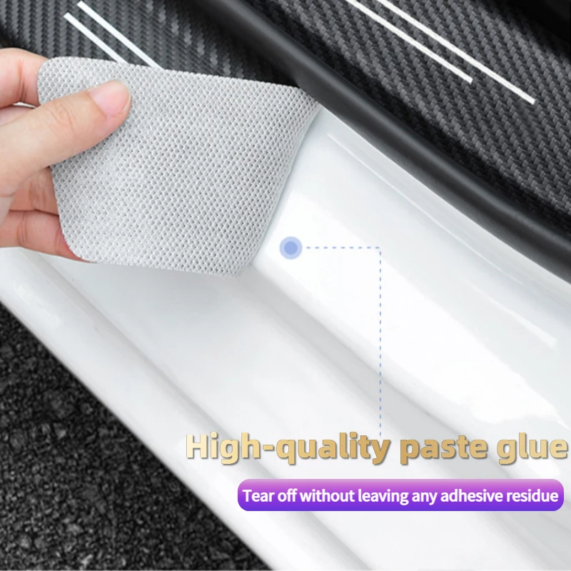 عتبة باب السيارة ألياف الكربون ملصق عتبة الجانب المضادة للخدش الشريط مقاوم للماء لشيري تيجو 2 3 4 6 7 8 3X 5X Pro T11 5X Glx #3