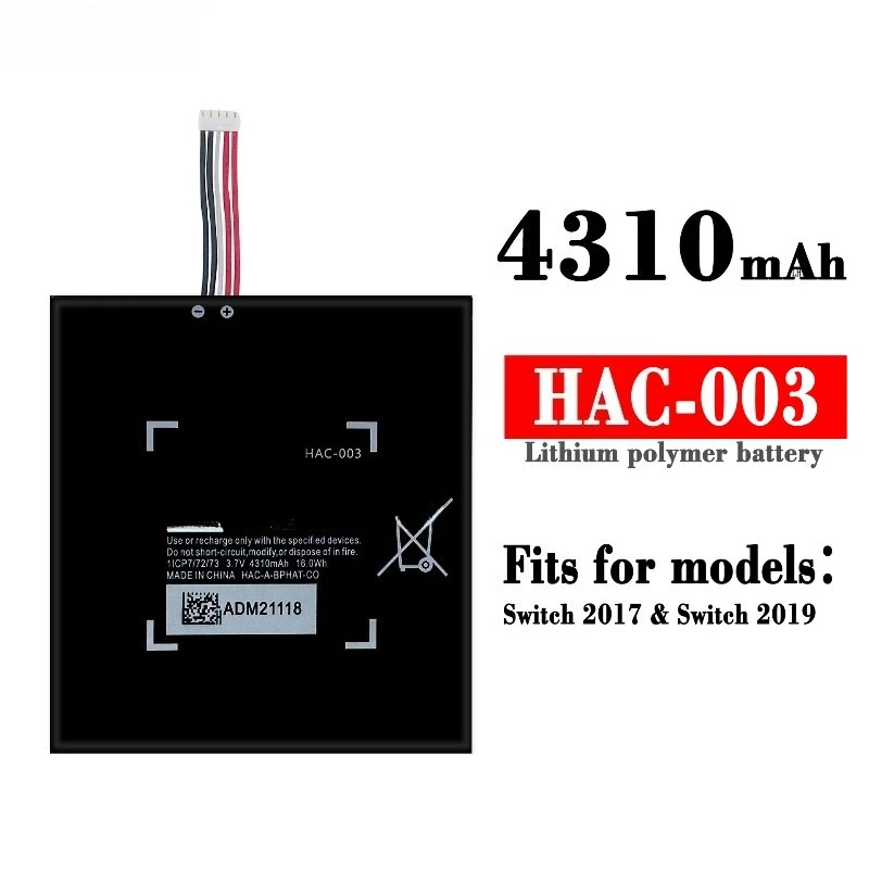 Nintend Nitendo Swit 2017/Switch 2019 콘솔 리튬 이온 충전지 + 도구용 새 3.7V 4310mAh HAC-003 교체품