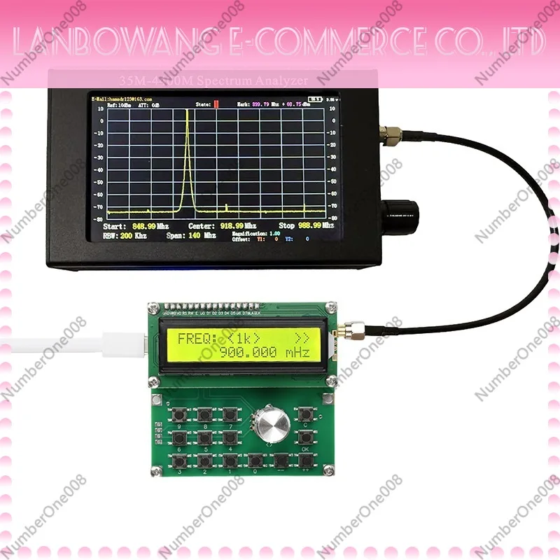 35MHz-4400MHz RF Signal Generator DC 4.5V-5.5V ADF4351 Signal Source Type-C