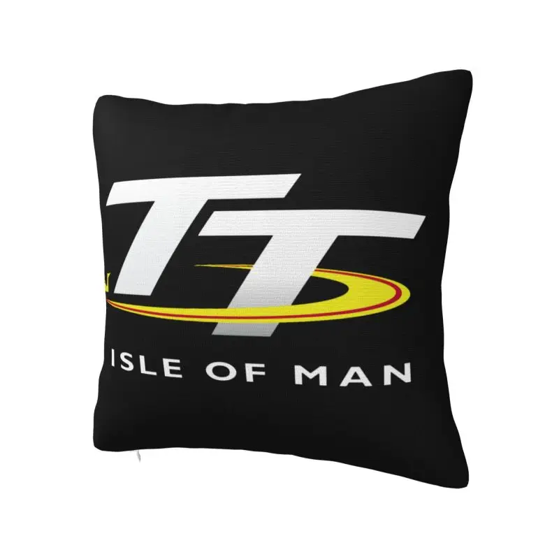 Motorcycle Sport Isle Of Man TT Races Cushion Cover 40x40cm Velvet Modern Pillow Cases for Sofa