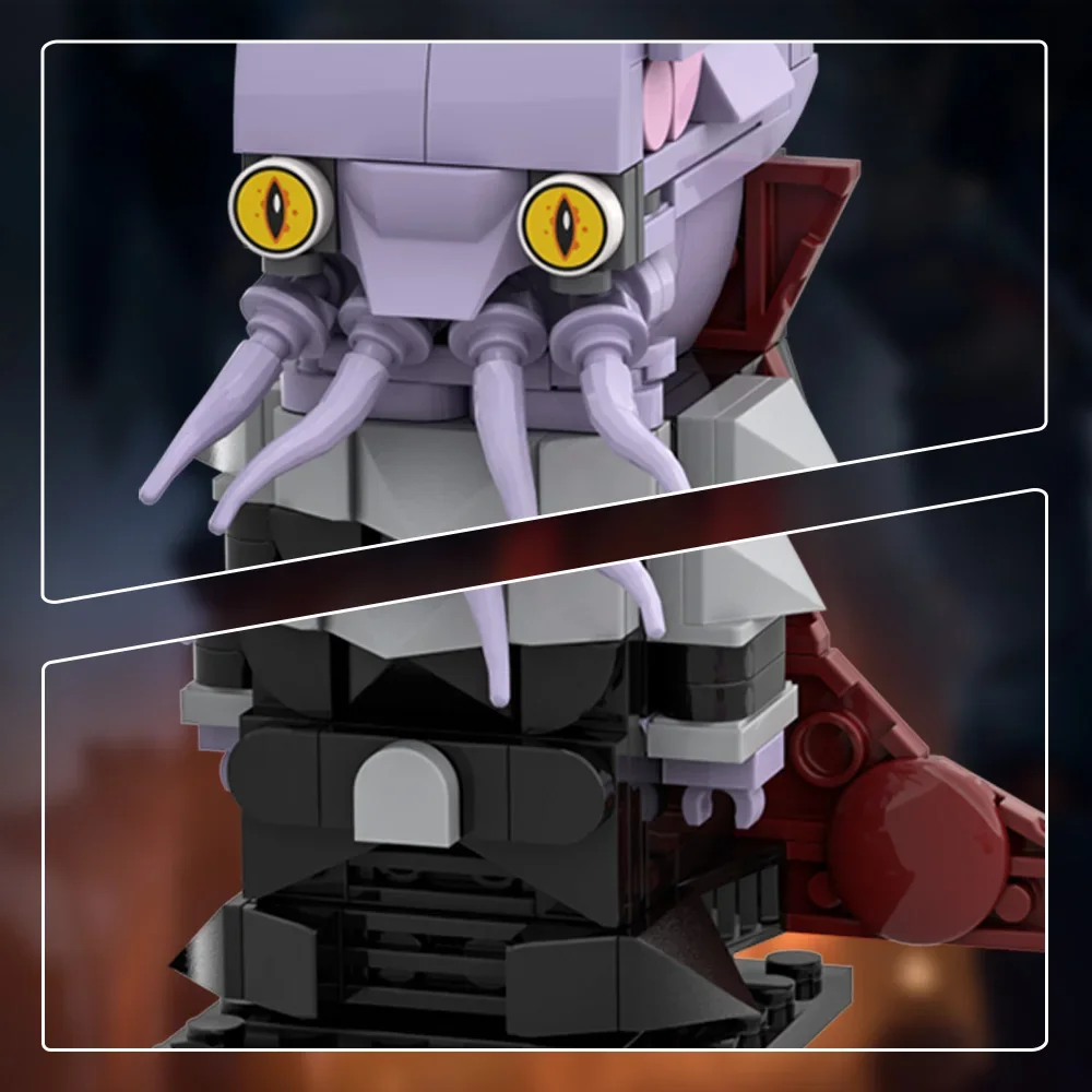 Gobricks MOC Game Baldureds Devourings Demons Brickheadzs Building Blocks Model illithid Bricks Parasitic Monster Toy kids Gift