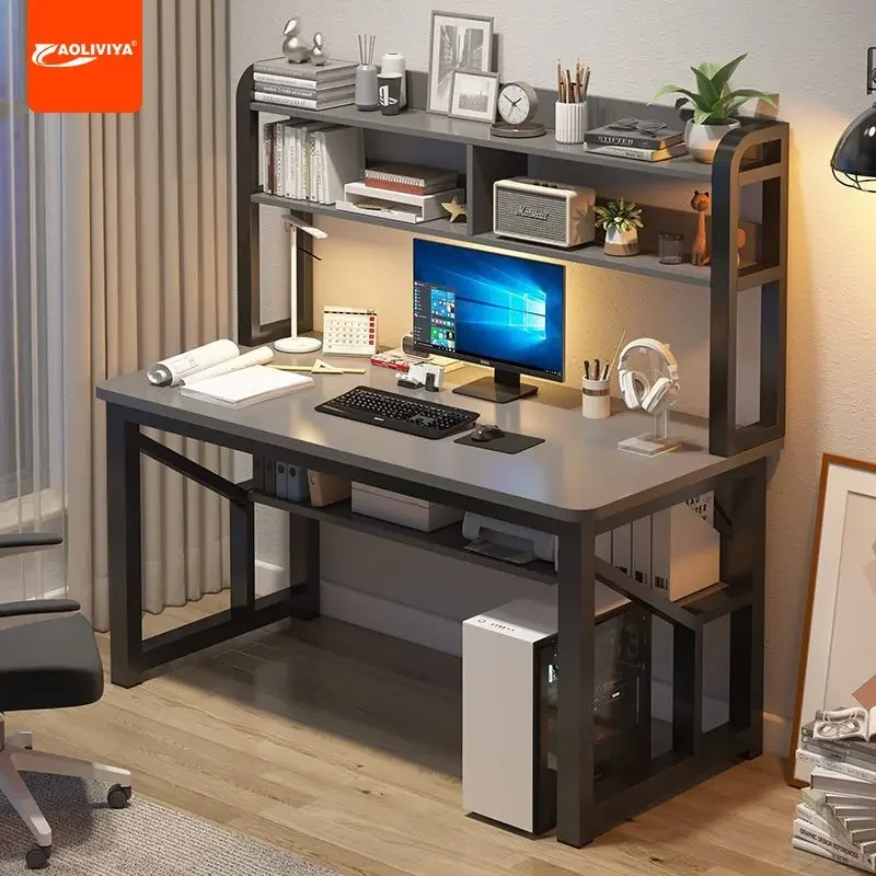 

Aoliviya Desk Bookshelf Integrated Combination Computer Desk Bedroom Desktop Computer Table Children's Desk Household Light Luxu