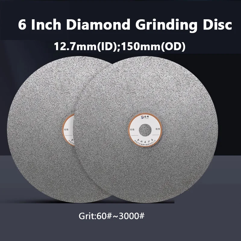 

6inch Diamond grinding disc Jade grind disc glass jade grinding and polishing tool Emery sanding abrasive disc150mm Grit60~3000#