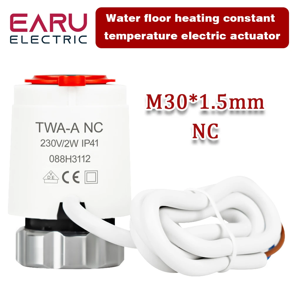 1/5/10 Pcs 230V Normally Closed NC M30*1.5mm Electric Thermal Actuator for Underfloor Heating TRV Thermostatic Radiator Valve