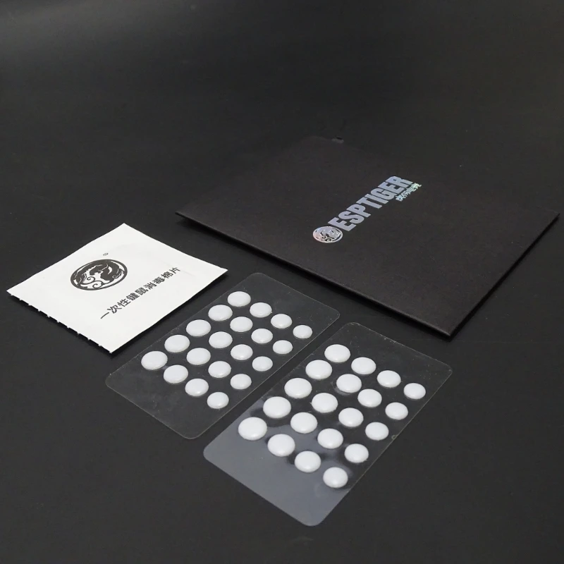 Esportstiger 마우스 스케이트 아이스 버전 DIY 범용 도트 마우스 피트 패드, 흰색 글라이드, 둥근 모서리