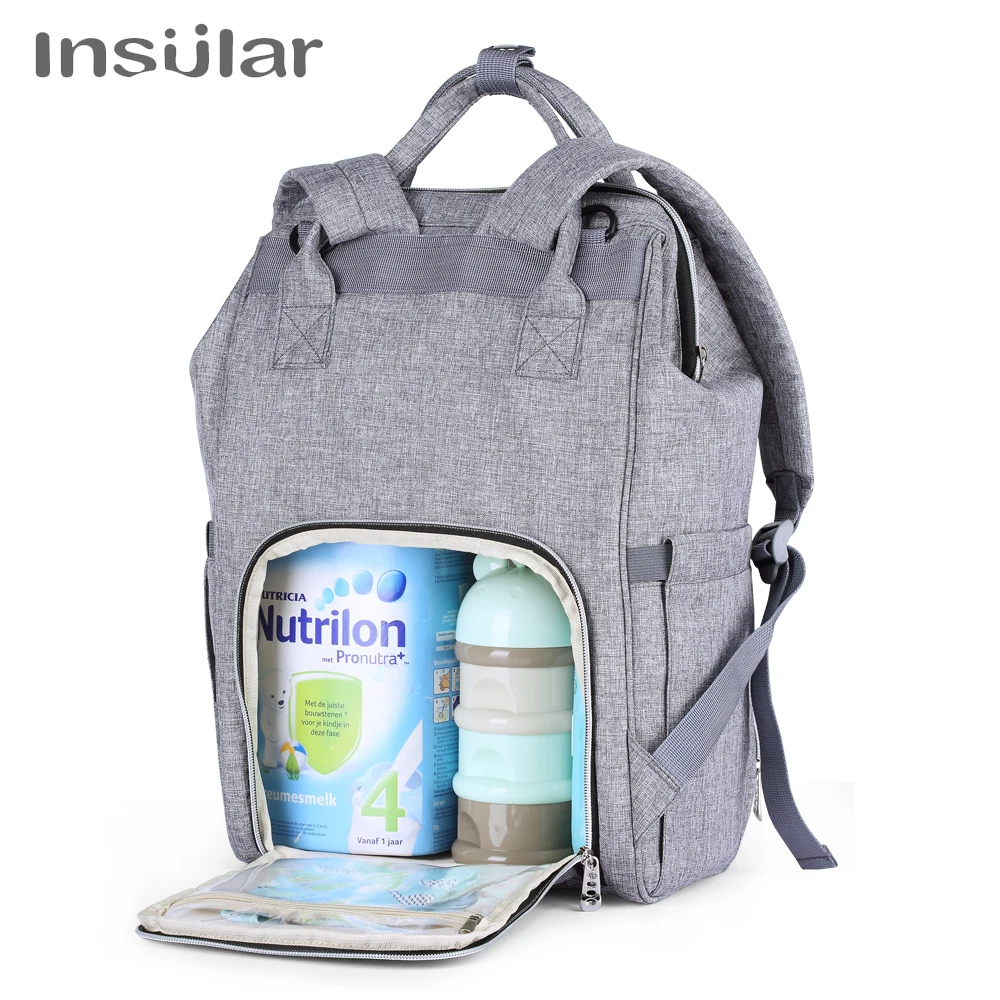 Insular Baby Diaper Bag Backpack Mommy Maternity Stroller Nappy Backpack Large Capacity Nursing Changing Bag For Baby Stroller