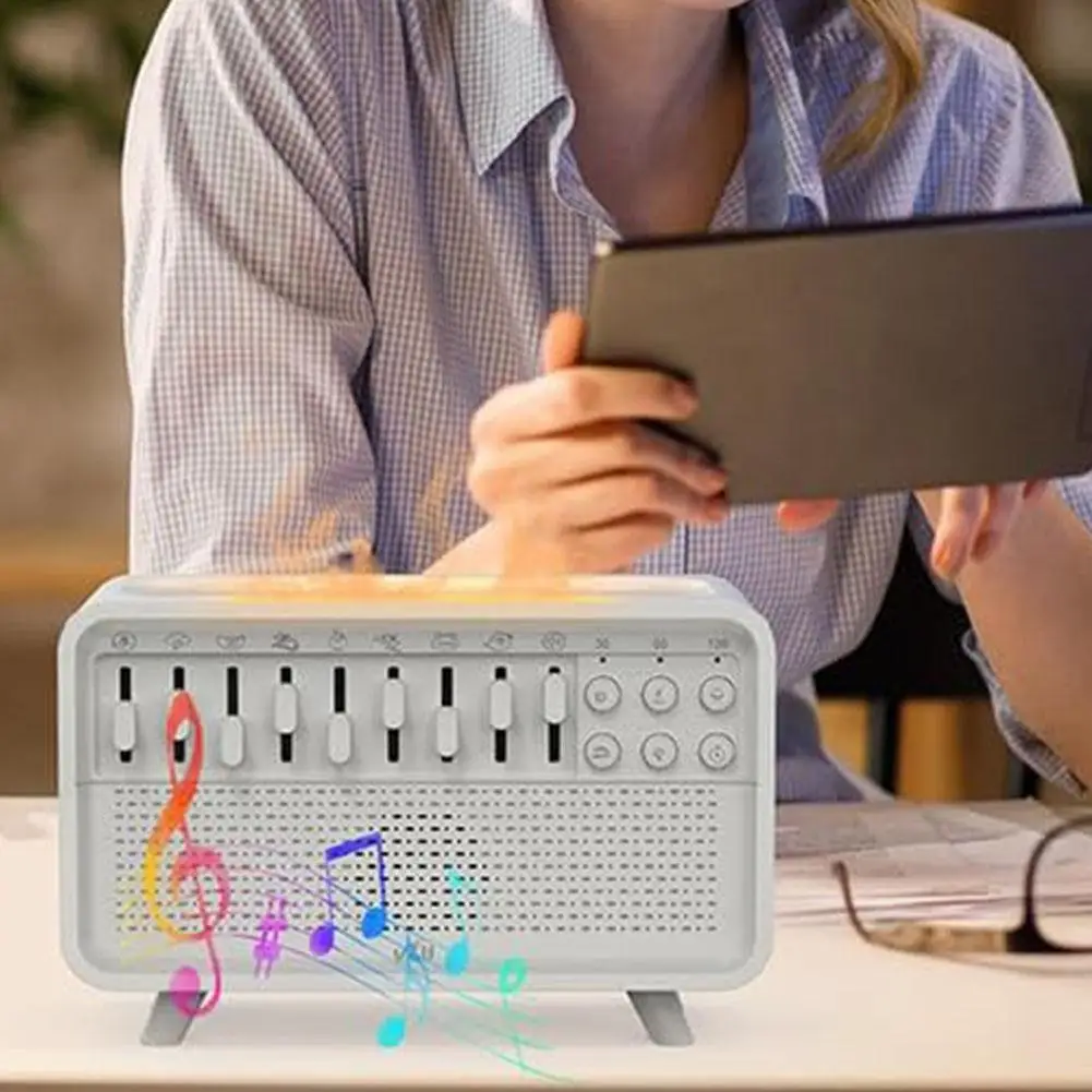 Haut-parleur Bluetooth 4 en 1, bruit blanc, aide au sommeil, veilleuse, humidificateur, Machine avec combinaison gratuite de 8 Goup, son naturel