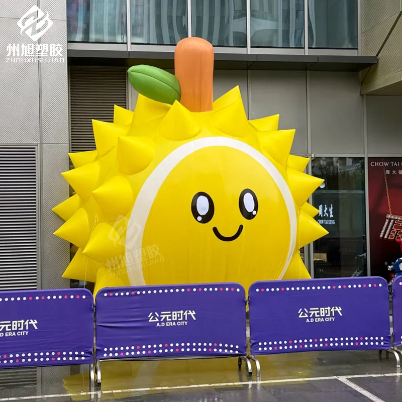 

Надувная реалистичная мультяшная милая модель куклы с фруктами дуриан, уличное украшение, реквизит для торгового центра, рекламные мероприятия