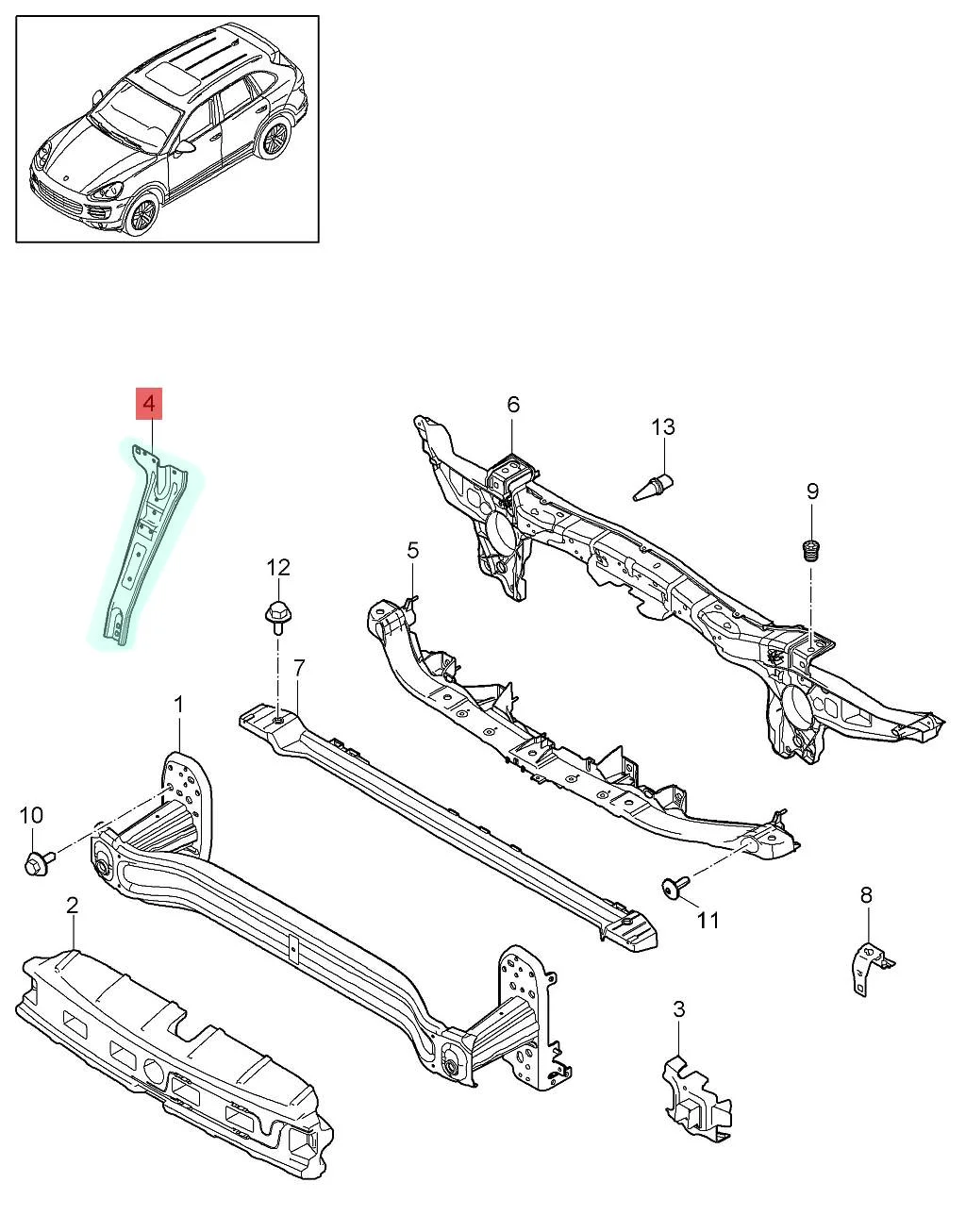 95850579901 95850579900 Intercooler connection bracket for Porsche cayenne 92a