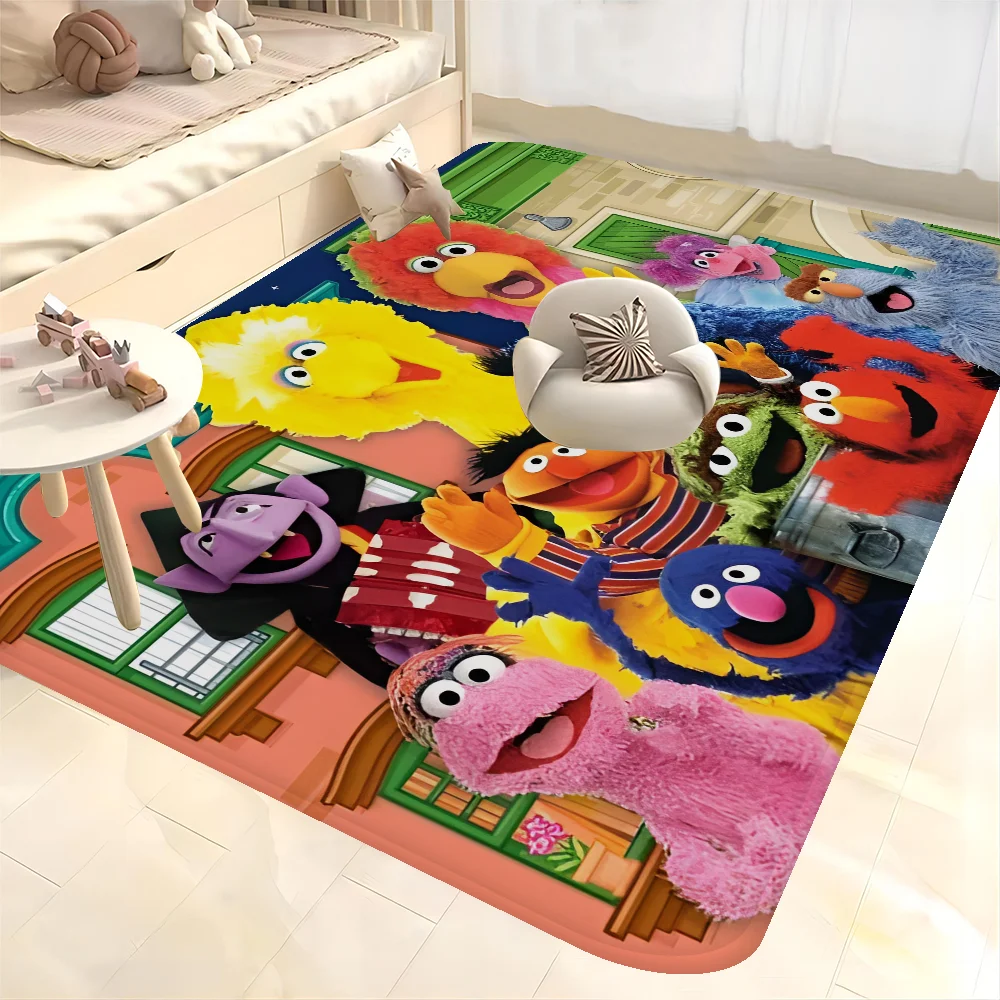 Sesame Street Bath Floor Mat Retro Multiple Choice Living Room Kitchen Rug Non-Slip Modern Home Decor