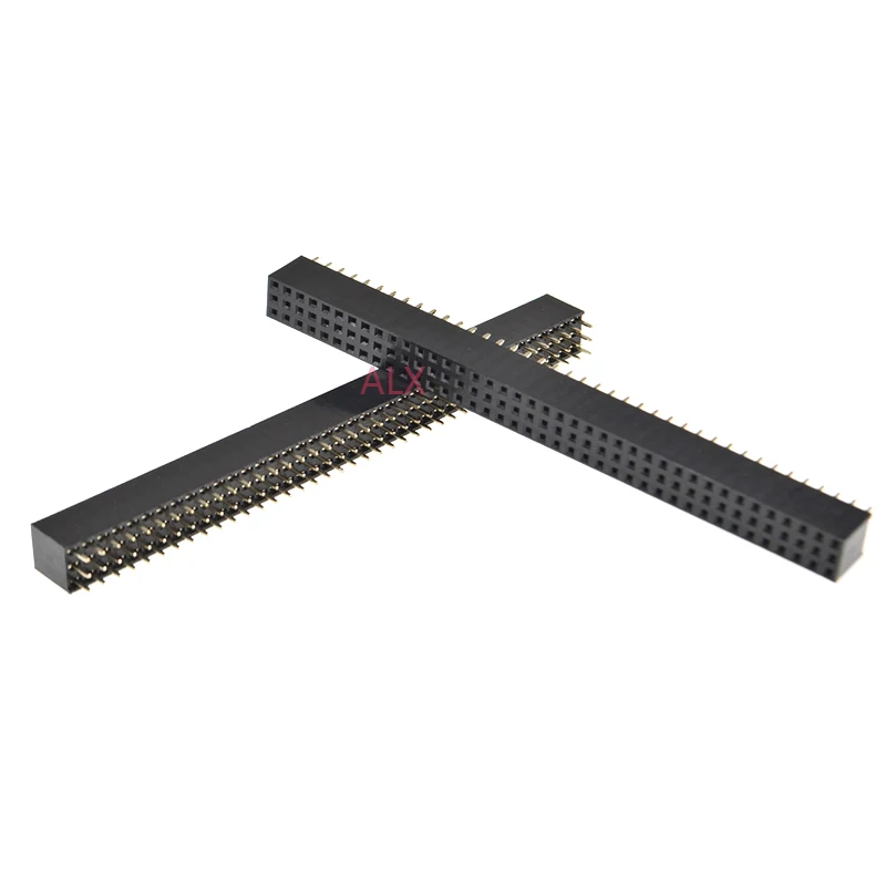 2pcs 3x40 Pin 3 Row Straight Female Pin Header 2.54mm Pitch Strip Connector Socket 3*40 40p 40pin 120 Pin For Pcb Board