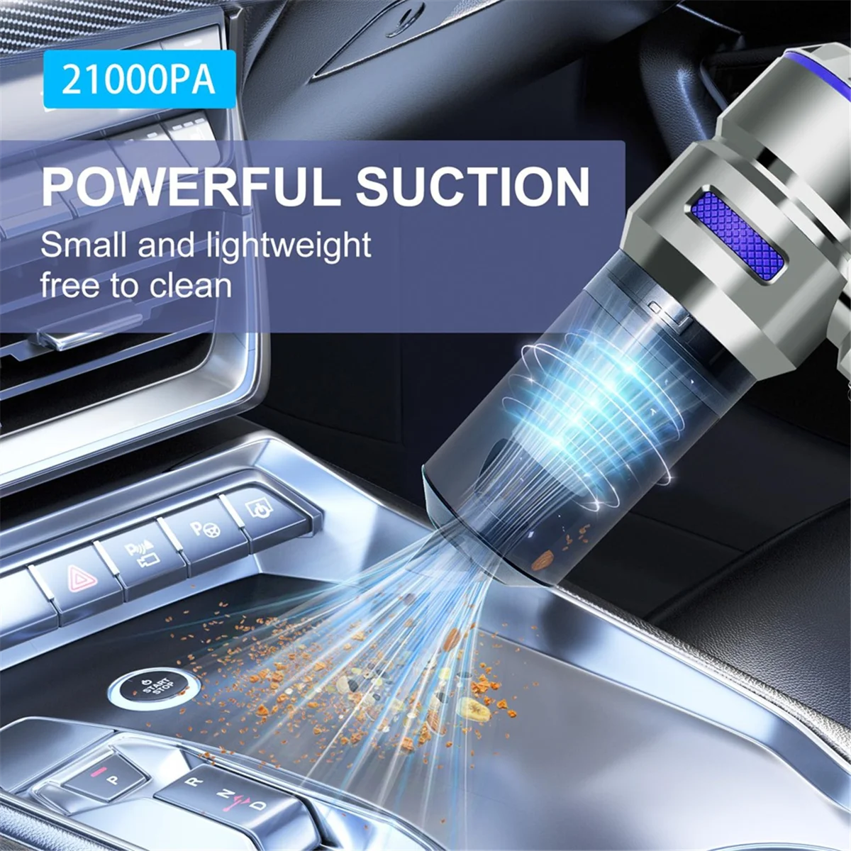 

Handheld Vacuum Cleaner Vacuum Portable Cordless,21000Pa Powerful Hand Held Vacuum Cleaner with Brushless,4in1