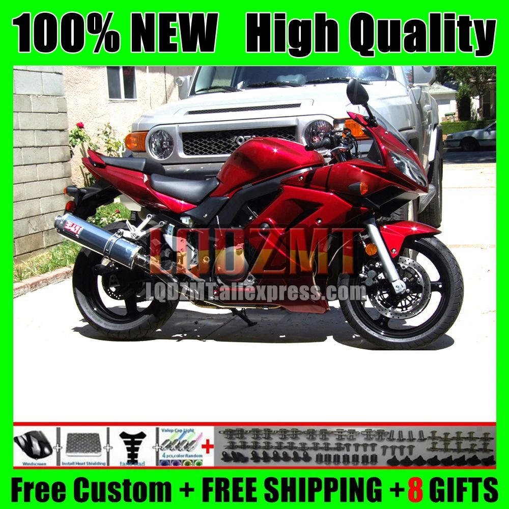 SV650S SV1000S For SUZUKI SV650 SV1000 S 03 04 05 06 07 08 19No.81 SV 650 1000 CC 2009 2010 2011 2012 2013 Fairing Factory red