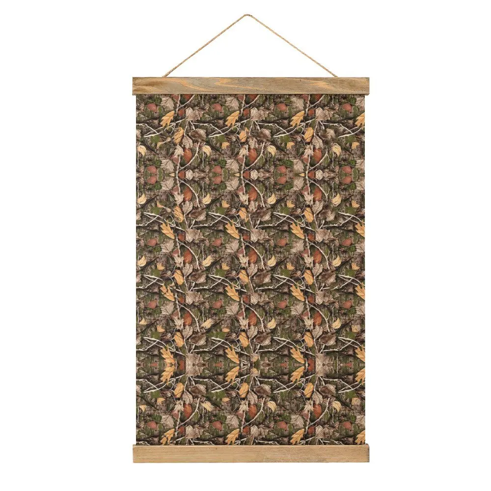 

Realistic Tree Hunting Camo Leaves Sticks And Canvas Hanging Picture Funny Graphic Picture Office Wall Decoration Style Decorate