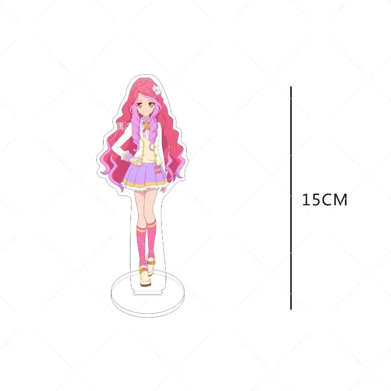 Elza Forte figura acrílica con soporte Aikatsu! Anime periférico dibujos animados originalidad delicada 15cm adorno de escritorio exhibición coleccionables