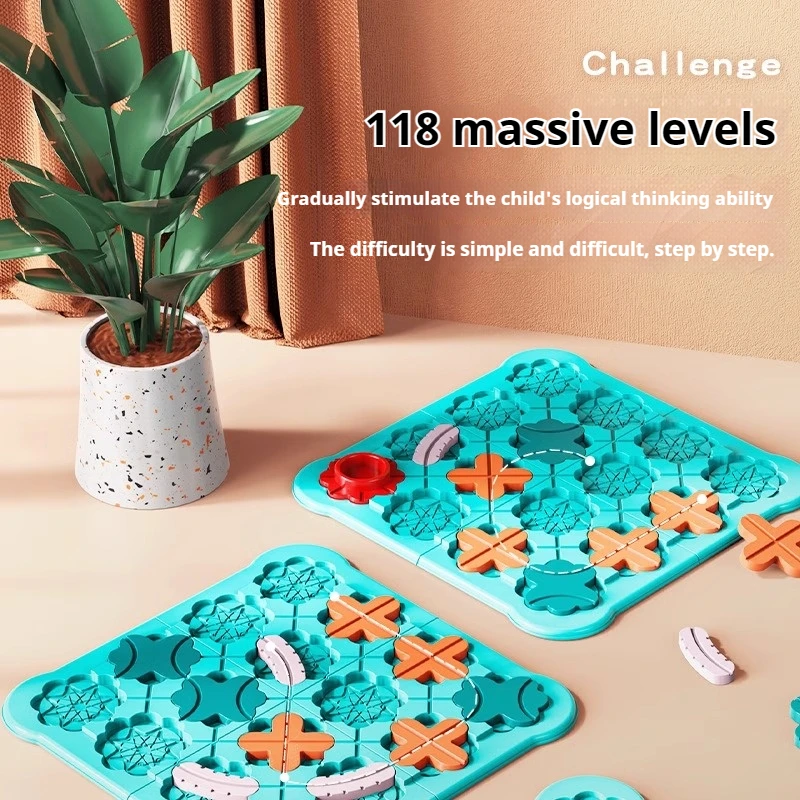 ​ ​ لعبة ألغاز بناء الطريق ذات 88 مستوى - لعبة المنطق والاستراتيجية مع شاحنة محملة بنابض ولوحة النقل