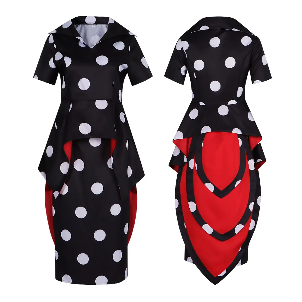 Coraline Cosplay Dress  Cosplay Costume Polka Dot Dress The Other Mother Cosplay Halloween Scary Mother Cosplay