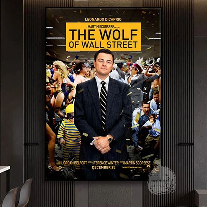 The Wolf of Wall Street & Motivational Phrase Leonardo Dicaprio Art Movie Posters Canvas Painting Wall Prints Picture Home Decor