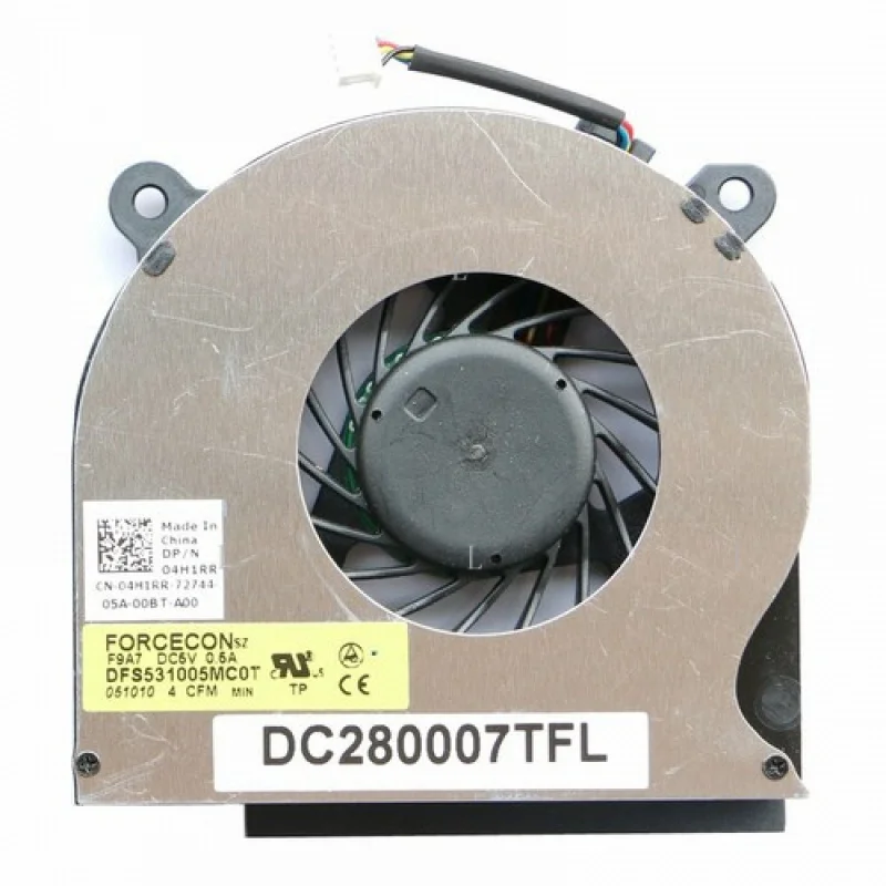 

L для Dell E6400 E6410 E6510 E6500 Вентилятор охлаждения ноутбука DC280007TVL 04H1RR