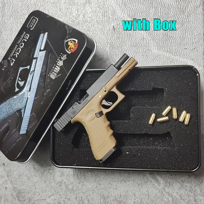 Newest 1:3 Pistol Model GLK G17 Metal Keychain Gun Gift Pendant Ornament PUGB Toys Decoration Crafts