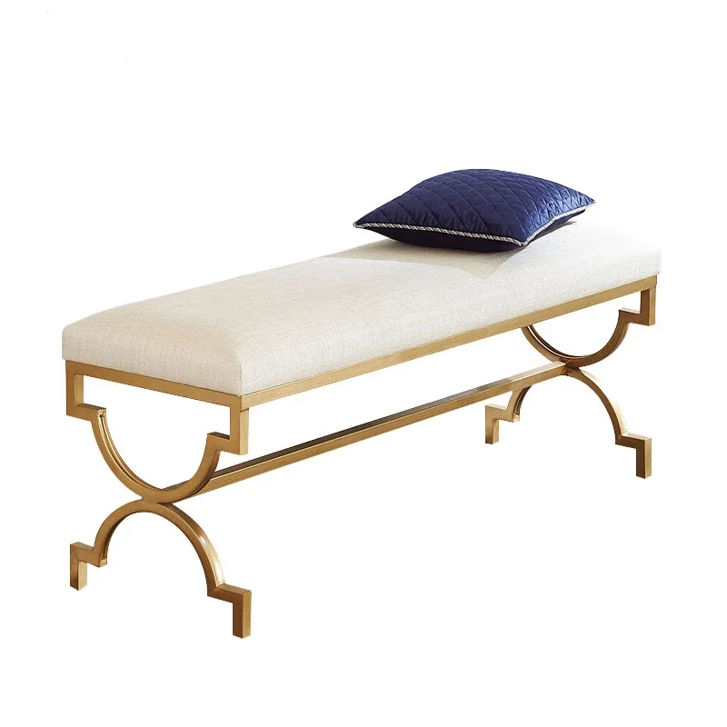 

Light luxury metal shoe changing , bedside stool, bedside , changing , stainless steel furniture bench, simple leisure stool