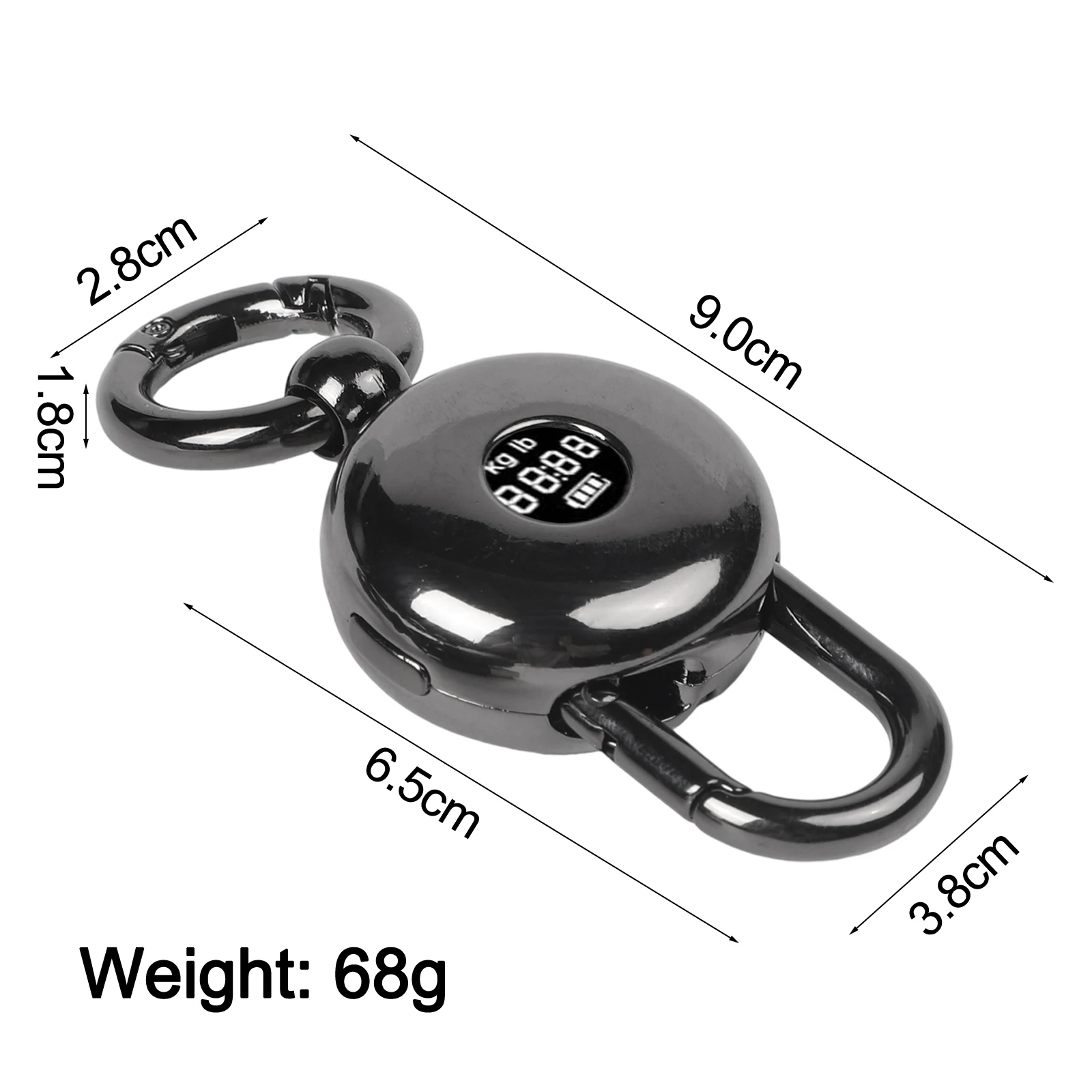 Digital Keychain Scale 25kg Capacity LCD Display Type C Rechargeable Alloy Portable Weight Gauge For Luggage Fishing Travel Tool