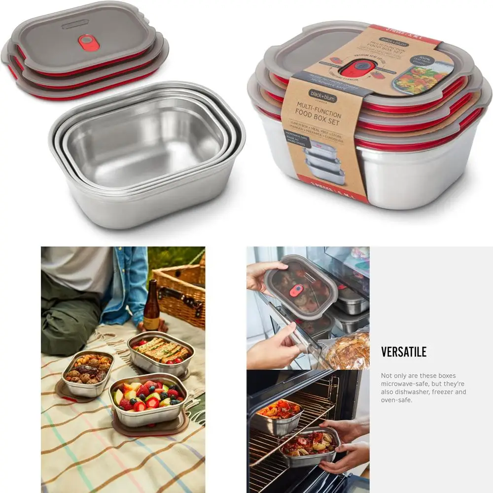 

Многоразовые контейнеры для еды из нержавеющей стали — герметичные, можно мыть в посудомоечной машине и использовать в духовке — 20/30/40 унций для пикника и кемпинга
