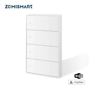 Zemismart Matter WiFi 1 2 3 4 6 Geng Sakelar Lampu Dinding Pintar Diperlukan Netral dengan Tombol Besar Aplikasi SmartThings Kontrol Homekit 12 sakelar dinding homekit penjualan terbaik - №
