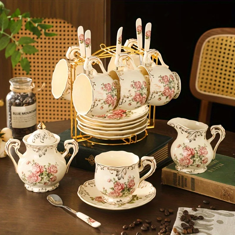 

Afternoon Tea Gift Set - Vintage Golden Trim, Perfect for Graduates & Tea Lovers, European Craftsmanship
