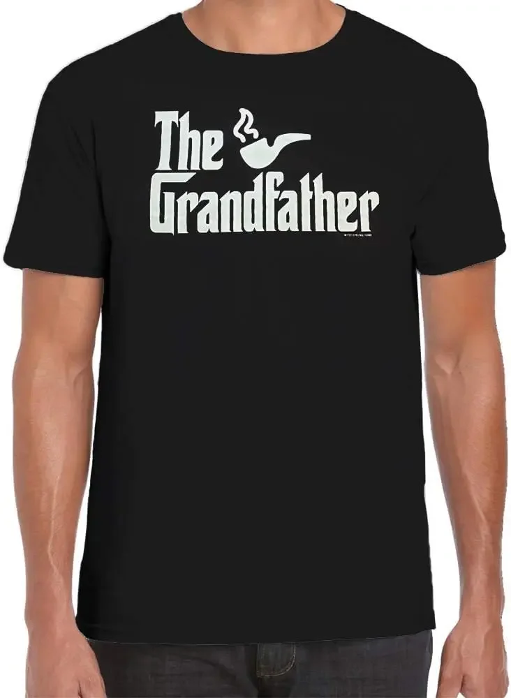 The Grandfather Grandpa Gift for Dad Father's Day Mens Novelty Sarcastic Funny T Shirt Black