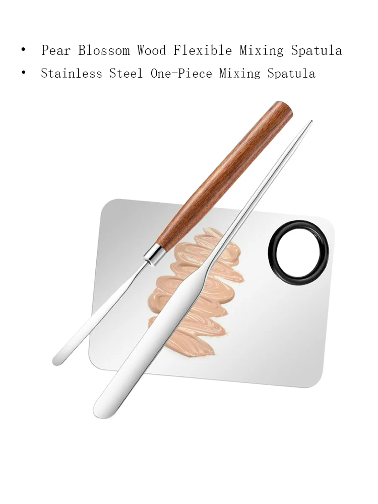 

New Japanese foundation make-up shovel color mixing stick log rosewood glue mixing stick beauty makeup nail color mixing stick