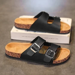 2024 new men's and women's anti-slip couples trend retro casual shoes half slippers Mueller shoes Birkenstocks beach sandals