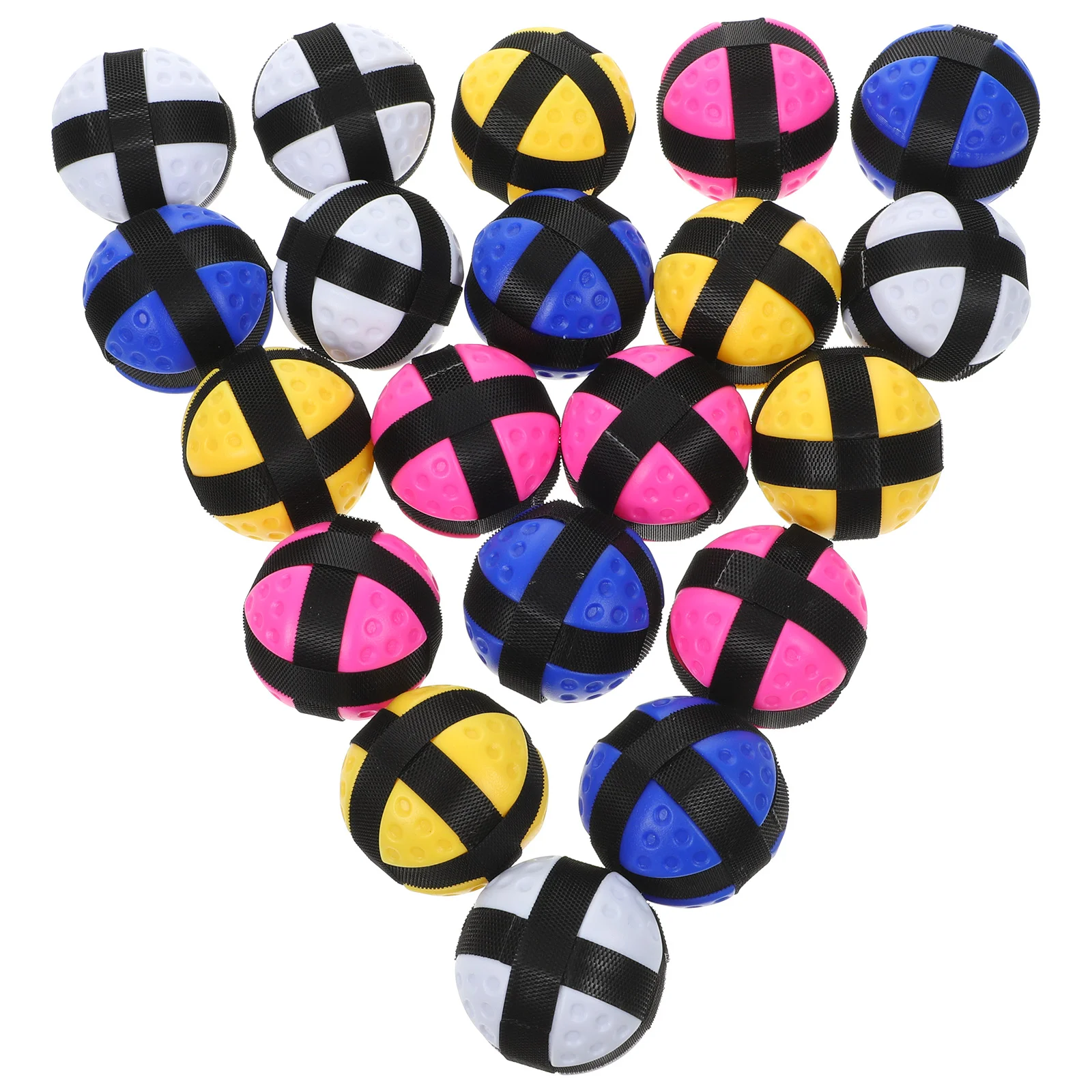 20 Uds. Bola de gancho y bucle para niños, bolas adhesivas, tablero de ajedrez, divertidos recuerdos de fiesta, accesorios de juego, juguete para atrapar