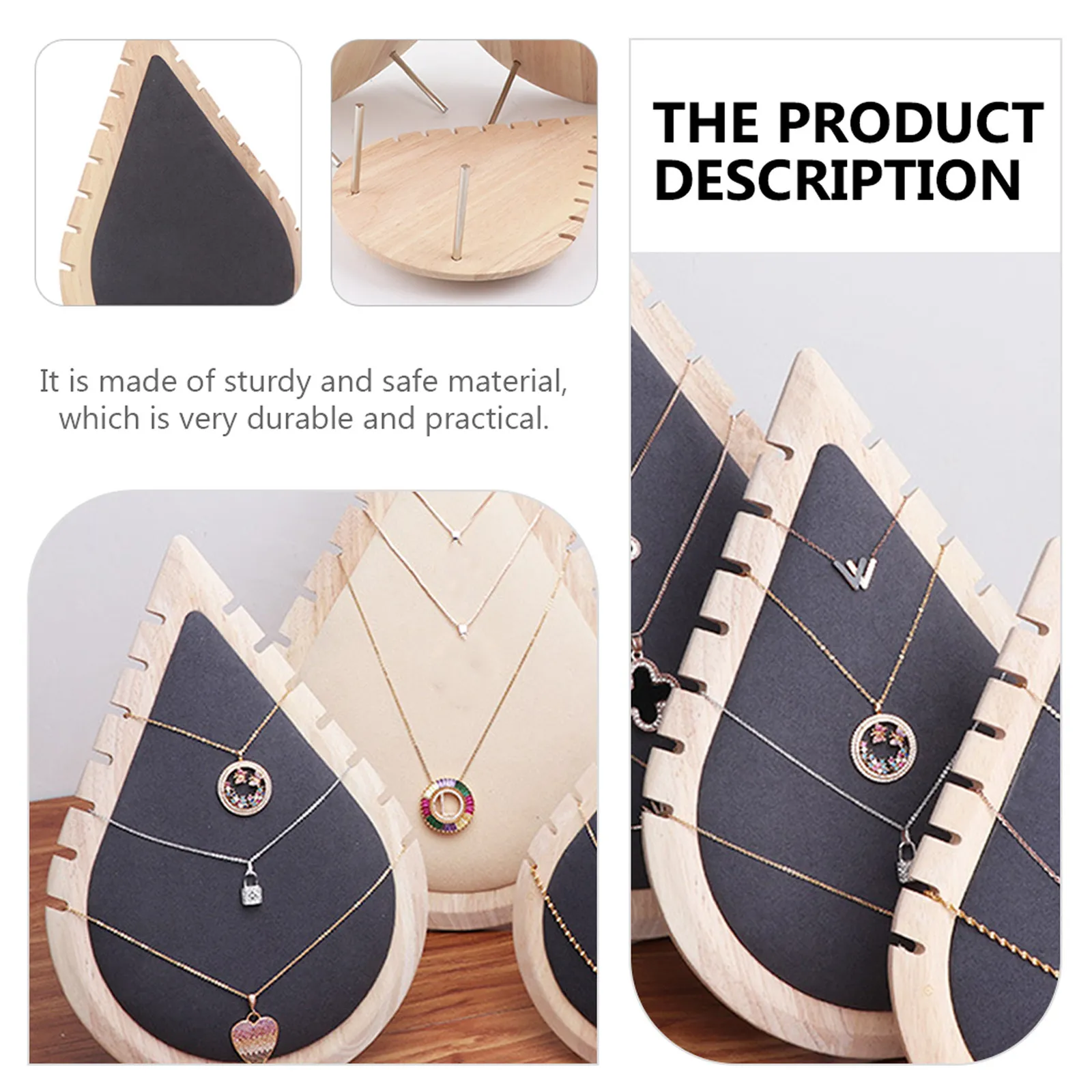 

Wooden Necklace Rack Natural Artistic Design Jewelry Stand For Home Decor Shop Display Holder Pendant Frame Jewelry Display Rack
