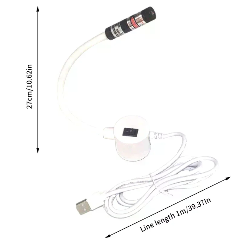 USB الأحمر الليزر تحديد المواقع ضوء الأشعة تحت الحمراء العمل مصباح قطع مع قاعدة مغناطيسية DC5V خط/الصليب ماكينة خياطة الملحقات