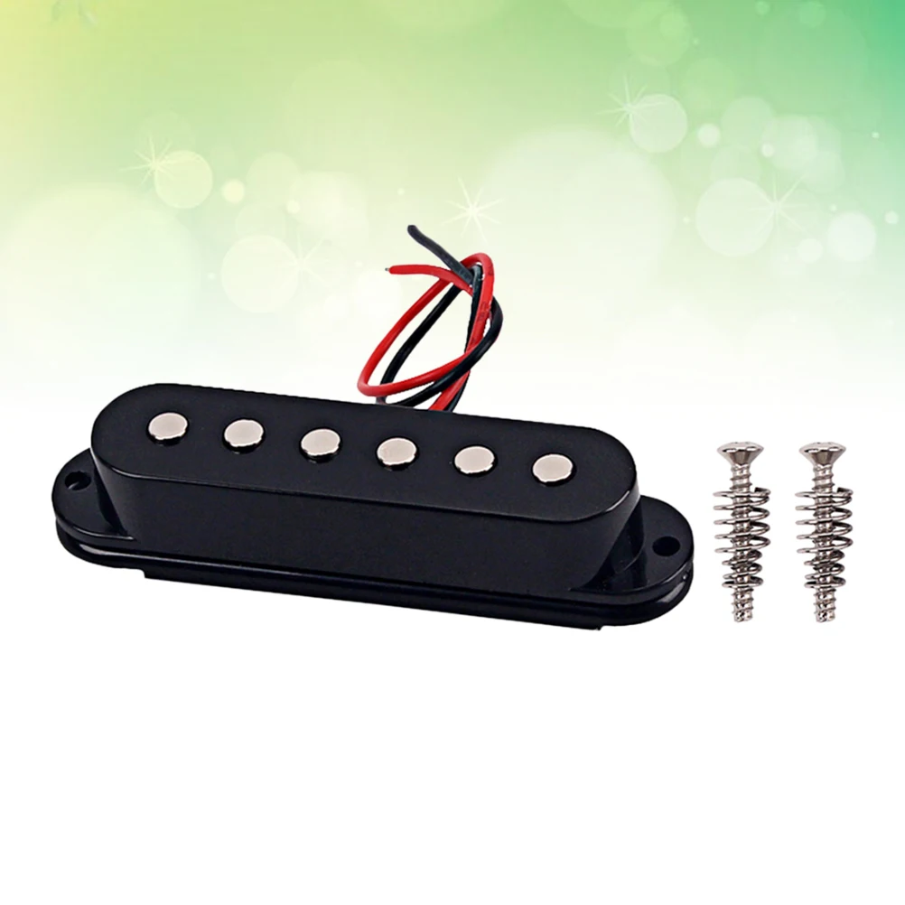 

Black Metal Single Coil Pickup Parts Electric Guitar Humbucker Replacement 50Mm Gmb102 Neck Rail Clear Tone Dynamic Sound Guitar