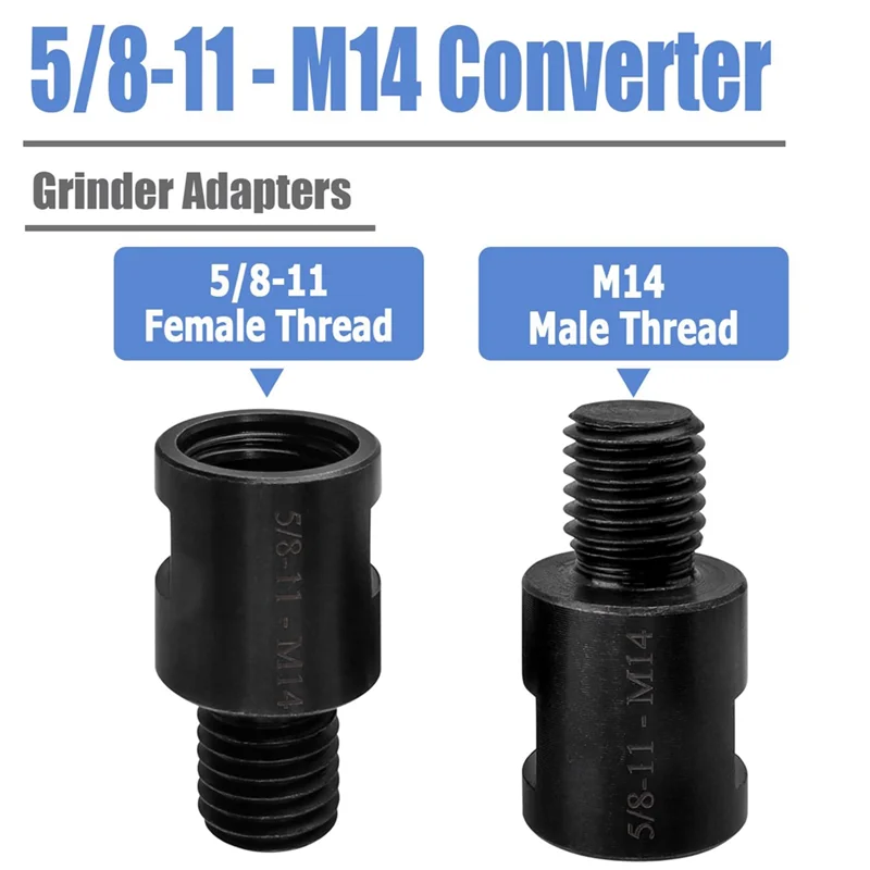 ABJO-2Pcs 5/8 Polegada-11 para m14 adaptador ângulo moedor rosca conversor adaptador conector de eixo para brocas de núcleo de diamante
