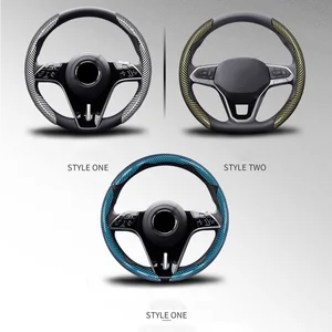 Non -slip carbon carbon, carbon fiber cover, for FR Leon Ibiza Seat Exe 5F MK2 MK3 Tarc, non -slip protective accessory 10 Main Sales Steering Cover Seat Ibiza - №5